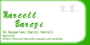 marcell barczi business card